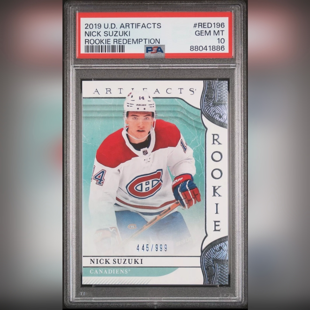 2019-20 Artifacts UD Nick Suzuki Rookie #Red196 GEM MT 10 Graded 445/999 Limited